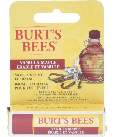 Burt's Bees Vanilla Maple Lip Balm 4.25g - 100% Natural Moisturising Formula - Buy Online on GoSupps.com