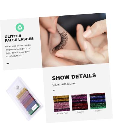 Angoily 18 Pairs Glitter False Eyelashes Halloween Costumes Flash Costume Lash Extension Supplies Eyelashes with Color Makeup Eyelashes Colored Lashes Color Lashes Colored Fur Fiber Dense - Buy Online on GoSupps.com