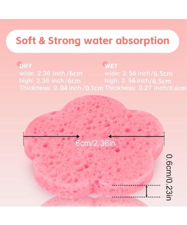 Spa Sponges for Facial Cleansing | Face Cleansing Pads for Women Gentle Makeup Removal Pads Skin-Friendly Soft Facial Cleansing Sponges with Flower Shape for Daily Life - Buy Online on GoSupps.com