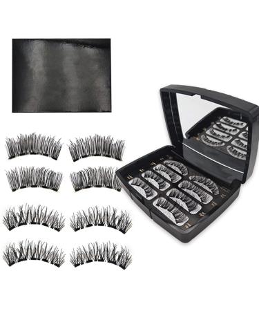 Magnetic Eyelashes without Eyeliner | Reusable 3D Dual Magnet False Lashes | Natural Look & No Glue | Includes Tweezers Applicator for Women - Buy Online on GoSupps.com