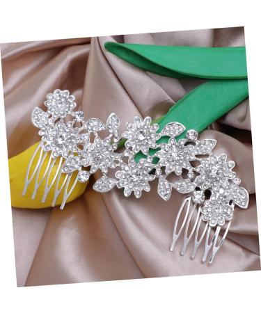 MAGICLULU Bridal Hair Comb Women Rhinestone Hair Comb Bridal Side Combs Flower Hair Comb for Women Wedding Hair Clip Hair Accessories for Brides Tiara Necklace Women's Pearl - Buy Online on GoSupps.com