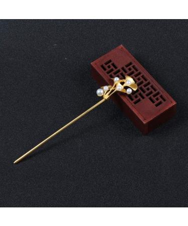 Lurrose Womens Hair Accessories Pearl Flower Hair Stick Chinese Hair Chopsticks Hair Pin Updo Chignon Pin Hair Styling Hair Making Accessories for Women Golden Chinese Hair Sticks - Buy Online on GoSupps.com