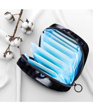 Stylish Women's Napkin Storage Bag - Cool Husky Dogs Design Portable Menstrual Cup & Bandages Organizer - Buy Online on GoSupps.com