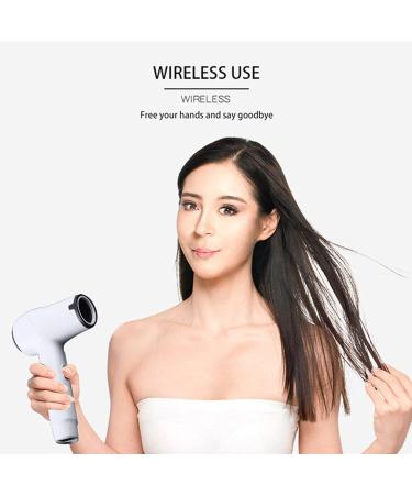 Cordless Portable Hair Dryer Hot & Cold Air Wireless Compact Rechargeable Lithium Battery Powered DC Motor Blow Dryer for Kids Travel White - Buy Online on GoSupps.com