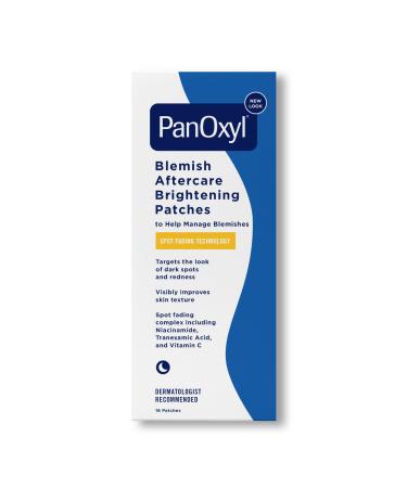 PanOxyl Blemish Brightening Patches: Dermatologist-Recommended Help Fade Post-Acne Dark Spots and Reduce Redness Large Clear Patches Cover a Bigger Area Vegan & Latex-Free 16ct