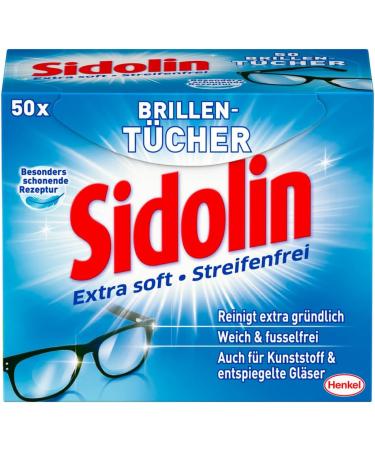 Sidolin Glasses Cleaning Towels 200 Pack - Effortless Lint-Free Moist Wipes for Glasses Displays & Screens - Perfect for On-the-Go Cleaning - Buy Online on GoSupps.com