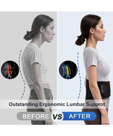 Back Brace for Lower Back Pain Relief | Breathable Support Belt for Men & Women | Sciatica Herniated Disc Scoliosis - X-Large - Buy Online on GoSupps.com