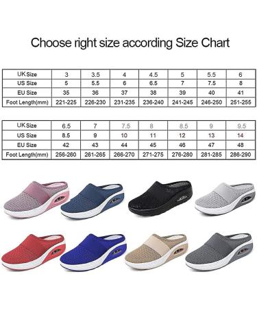 Women's Dark Grey Air Cushion Orthopedic Diabetic Walking Shoes with Arch Support - Size 8 - Buy Online on GoSupps.com