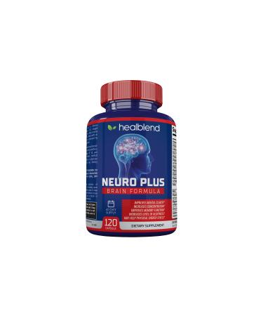 Neuro Plus Brain & Focus Formula - Brain Booster Supplement, Supports Mental Clarity & Focus - Enhances Concentration & Mental Energy  120 Capsules