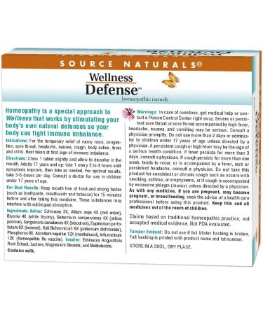 Source Naturals Wellness Defense - Immune Support Supplement - 48 Tablets - Buy Online on GoSupps.com
