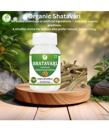 Morsan Healthcare Shatavari Capsules 500 mg | Asparagus Racemosus Extract | 60 Vegan Capsules Pack | Natural Ayurvedic Herbal Supplement for Women | Plant-Based Formula for Daily Wellness - Buy Online on GoSupps.com