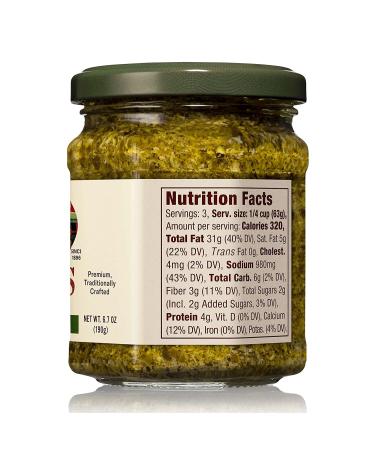 Rao's Homemade Basil Pesto Sauce 6.7 oz - Premium Quality Pasta Sauce with Cheese, Nuts, Garlic & Olive Oil - Buy Online on GoSupps.com