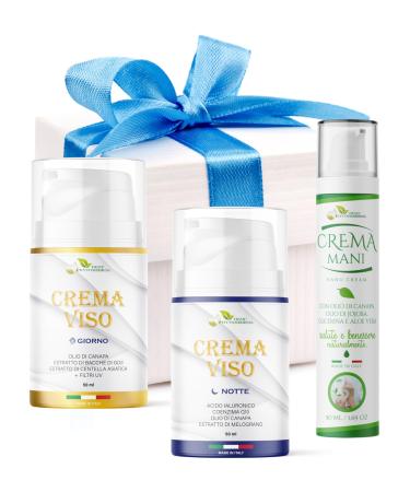 Hemp Phytomedical - Face and hand treatment - Kit consisting of 1 hand cream + 1 day face cream + 1 night face cream