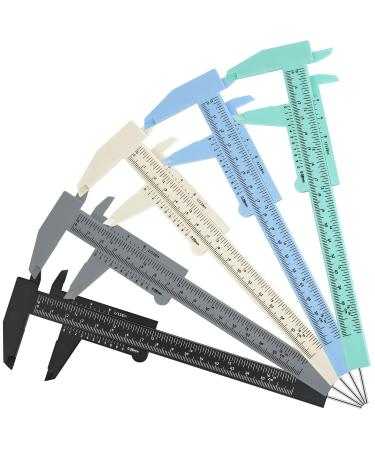 5 Pieces Eyebrow Measuring Ruler  Brow Mapping Ruler Tool  Mini Vernier Caliper Double Scale Plastic Ruler  Sliding Gauge Ruler for Microblading Eyebrow Tattoo Brow Artists Makeup (Fresh Colors) - Buy Online on GoSupps.com