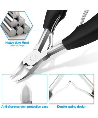 Toe Nail Clipper for Thick or Ingrown Toenails Heavy Duty Toe Nail Clippers Toenails Trimmer Professional Ergonomic Toenail Clippers with Surgical Stainless Steel Sharp Blades - Buy Online on GoSupps.com