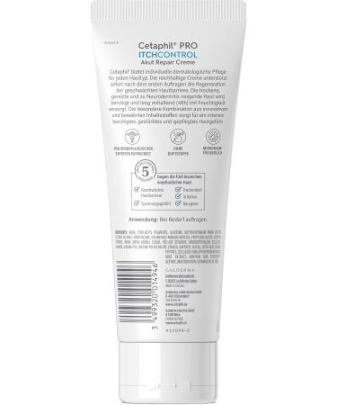 CETAPHIL PRO ItchControl Acute Repair Cream 227 g for skin prone to neurodermatitis and eczema immediate regeneration of the skin barrier microbiomefriendly without fragrances and - Buy Online on GoSupps.com