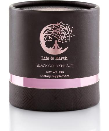 Life and Earth Organic Pure Shilajit Resin 25g with Measuring Spoon - Natural Energy & Immune Support Supplement - Buy Online on GoSupps.com