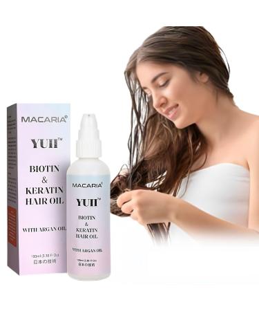 Macaria Herbal Pvt ltd YUII Biotin Hair Oil For Fast Growing Hair With Argan Oil Biotin Hair Oil Growth