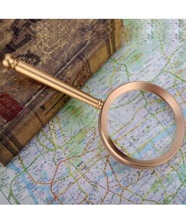 Glass 20 Times High-Definition Glass Old Reading Newspaper Student Children Old Men Gold Aluminum Hand-held Glass 185 Times 105 Times 75/90Mm Made in China - Buy Online on GoSupps.com