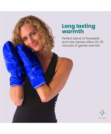 Microwavable Mittens and Heated Gloves for Arthritis Hands  Hand Warmers for Arthritis Using Moist Heat Therapy  Pain Relief for Raynaud's  Stiff Fingers & Carpal Tunnel (Blue Sapphire) - Buy Online on GoSupps.com