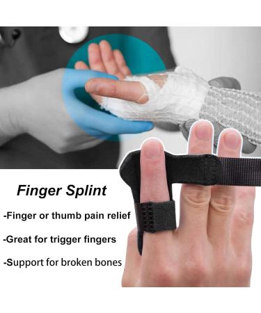 Trigger Finger Splints & Finger Brace for Arthritis Pain - Breathable Black Immobilization for Sports Injuries (Adult - Buy Online on GoSupps.com