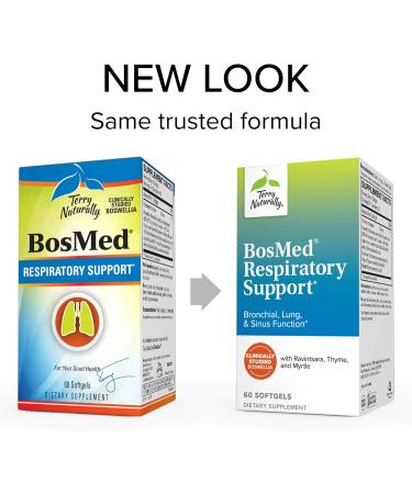 Terry Naturally BosMed Respiratory Support - Herbal Lung Supplement for Bronchial Health - 60 Softgels - International Shipping Available - Buy Online on GoSupps.com