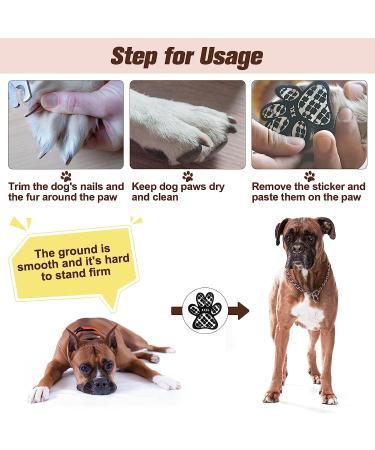 BEAUTYZOO Dog Paw Protectors Grip Pads | Anti-Slip Traction for Dogs on Hardwood Floors & Hot Pavement | 48 Pads XXXL (L 3.38in x W 3.07in) - Buy Online on GoSupps.com
