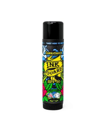 CannaSmack Ink Guard SPF 30 Tattoo Sunscreen & Ink Fade Shield Stick - Protect & Brighten. Prevent Your Tattoos from Fading. Infused with Hemp Seed Oil -Omega3 & 6  Vitamins A  B  D  & E- Cruelty Free