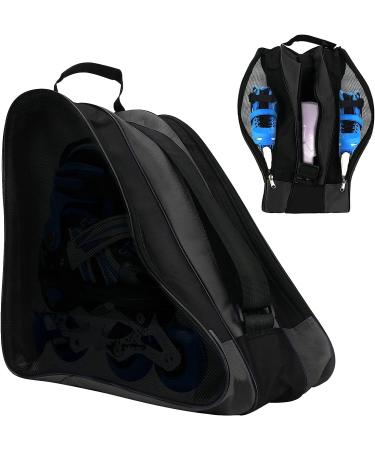 FOUUA Roller Skate Bag  Breathable Ice Skate Bag with Adjustable Shoulder Strap  Oxford Cloth Skating Shoes Storage Bag Unisex Roller Skate Accessories Black - Buy Online on GoSupps.com