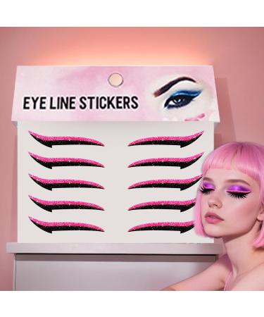Autocollants Eye Liner R utilisables | D calque Fard Paupi res Femme | 10 Pi ces Bandeye R sistant l'Eau pour Spectacles de Danse et Sc ne Autocollant Paupi res Rose - Buy Online on GoSupps.com
