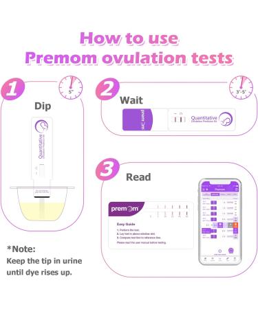 Premom Quantitative Ovulation Test Dip Card with Digital Ovulation Reader App | Numerical LH Tests - 10 Free Urine Cups Included - Buy Online on GoSupps.com