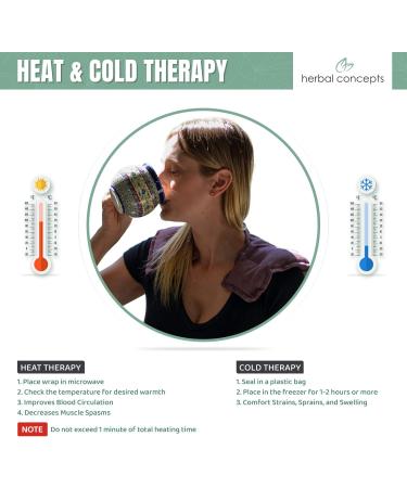 Herbal Concepts Neck and Shoulder Hot/Cold Wrap with Aromatherapy - Slate Blue - Buy Online on GoSupps.com