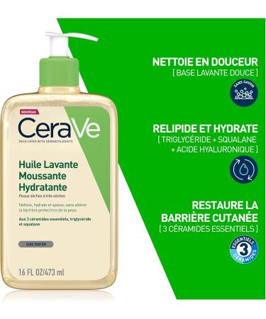  CeraVe CeraVe Shower Oil with Hyaluronic Acid for Normal to Very Dry Atopic Skin 473 ml + CeraVe Moisturising Milk Cream for Body & Face 24 Hours - Buy Online on GoSupps.com