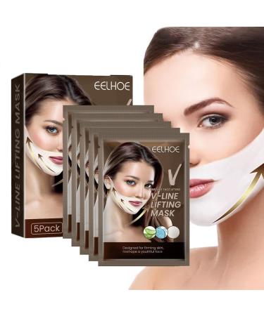 5 Pi ces Masque V Line Masque R ducteur Double Menton Masque Amincissant Cisage Masque Liftant Double Menton R duit le Double Menton et Redresse la Ligne de la M choire et du Cou