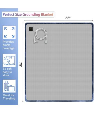 Grounding Ceiling Equipment for Better Sleep | Conductive Silver & Soft Flannel | Large Size 140x200 cm | Pain Relief Solution - Buy Online on GoSupps.com