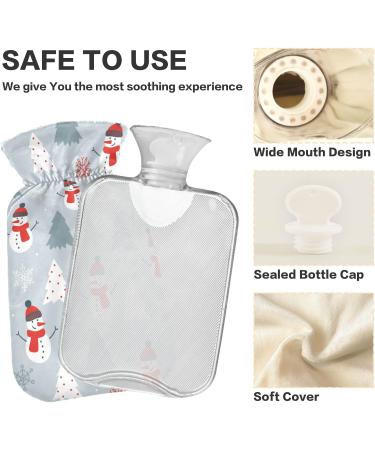 Christmas Snowman Heat Bottle with Cover - 1L Heating Bag for Pain Relief Hand & Foot Warmer for Headaches & Back Pain - Buy Online on GoSupps.com