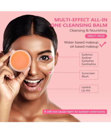 Gentle Nourishing Makeup Remover - Grapefruit Melting Balm Non-Greasy Facial Cleanser (50g) - Deep Clean & Hydrate - Buy Online on GoSupps.com