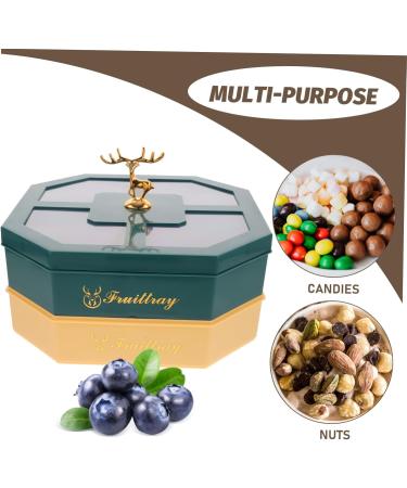 Alipis Veggie Platter Box Fruit Compartment Storage Dessert Cover Dried Container Snacks Multi-Function Tray Snack Nut 26X17.5CM As Shown - Buy Online on GoSupps.com