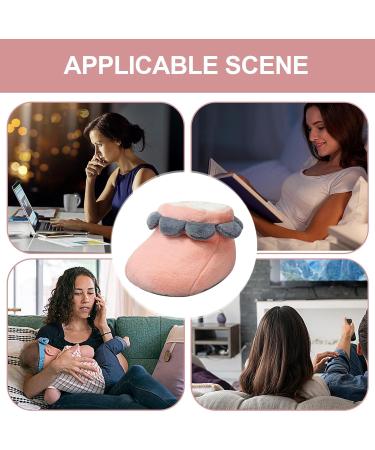 Brojaq Heated Foot Warmer - Washable Slipper Style Rechargeable Cold Weather Accessory for Work Read Travel - Cozy Pink Comfort - Buy Online on GoSupps.com