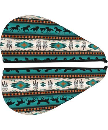 Buy Horse Stripes Coral Velvet Dry Hair Cap - Unisex Wet Towel Wrap for Bathroom Pool Beach - Ideal Hair Care Accessory - Buy Online on GoSupps.com