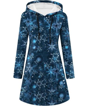 Women s Christmas Skirt & Hooded Sweater Dress Mini Long-Sleeve Top for Autumn/Winter - Buy Online on GoSupps.com