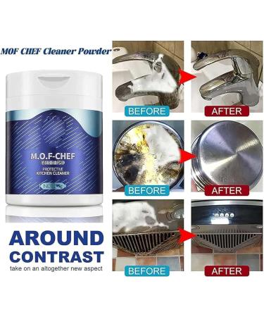 Mof Chef Cleaner Powder Mof Chef Protective Kitchen Cleaner Powder Super Strong Foaming Heavy Oil Stain Remover Heavy Oil Stain Powder Cleaner Mof Chef Powder Cleaner (1) - Buy Online on GoSupps.com