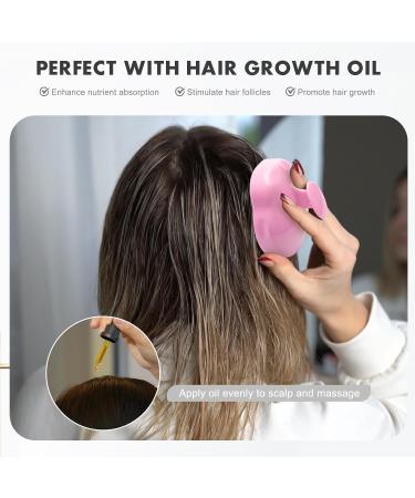 FREATECCH CHAUT Massage Brush - Wet & Dry Shampoo Brush for Scalp Peeling & Massage | Silicone Hair Root Care | Stimulates Growth & Reduces Dandruff - Pink Classic - Buy Online on GoSupps.com