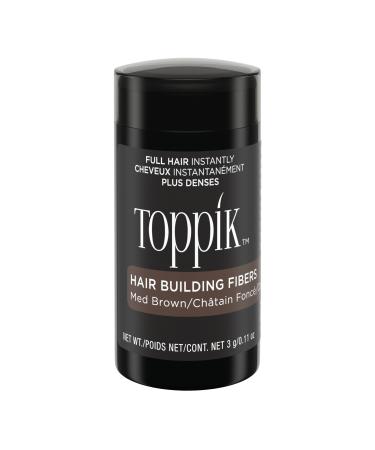 TOPPIK Fibres Capillaires Densifiantes base de K ratine Ch tin fonc - 3g - Cheveux l'Aspect Naturellement plus Epais Pour densifier Racines Ligne Frontale Barbe Calvitie