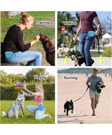 Silicone Dog Treat Pouch 3 PCS Dog Walking Bag Pet Training Bag with Magnetic Closure and Belt Clip Dog Treat Bags for Walking Puppy Training Food Holder Portable Dog Food Container for Outdoor Use - Buy Online on GoSupps.com