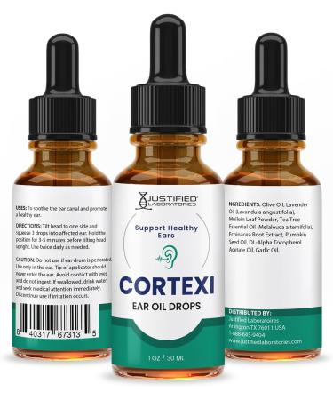 Buy Cortexi Ear Drops (2 Pack) - Healthy Eardrum Oil Essential Oils for Optimal Ear Health - Premium Quality 2 Bottles - Buy Online on GoSupps.com