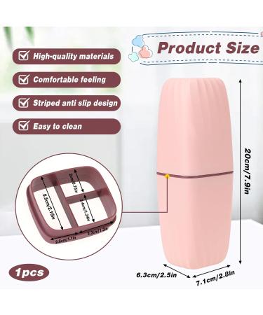 Portable 3-in-1 Travel Toothbrush Mug Case - Ideal for Business Trips Camping & Daily Use (Sakura Powder) - Buy Online on GoSupps.com