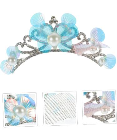 minkissy Rhinestone Tuck Comb Rhinestone Bobby Pins Wig Hair Pin Tiara Hair Clip The Crown Hair Barrettes Women Crown Hairpiece Girls Crown Girls Headpiece Shell Metal Women's Hair Comb - Buy Online on GoSupps.com