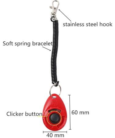 DogCatz Dog Puppy Teardrop Clicker Training Train Your Pet Dogs and Cats in Obedience (Pink) - Buy Online on GoSupps.com