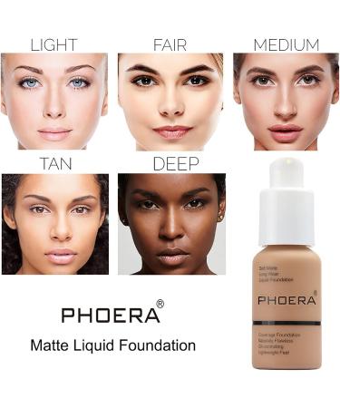 PHOERA Face Foundation Liquid Foundation Foundation Full Coverage Long Lasting Perfect 30ml Matte Oil-Control Concealer 6 Colors Optional Great Choice and Gift (#103 Warm Peach 2pcs) 60 ml (Pack of 1) #103 Warm Peach - Buy Online on GoSupps.com